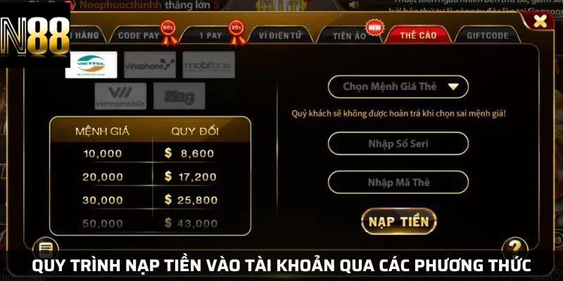 Mẹo Tiết Kiệm Phí Nạp Tiền N88 Qua Thẻ Cào